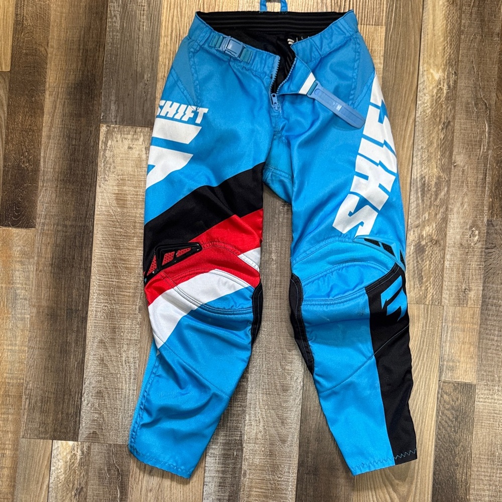 Vibrant Blue and White Racing Pants